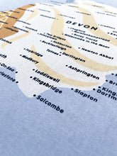 Load image into Gallery viewer, Close up Devon and Cornwall Map Ice Cream Tea Towel