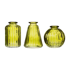 Load image into Gallery viewer, Recycled Glass Bud Vases - Set of 3