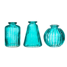 Load image into Gallery viewer, Recycled Glass Bud Vases - Set of 3