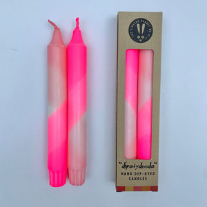 Neon Dinner Candles