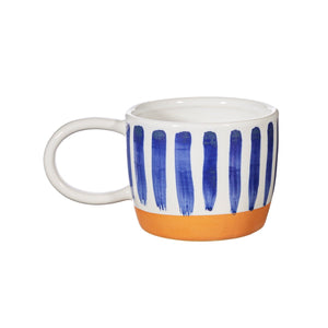 Blue & White Striped Mug