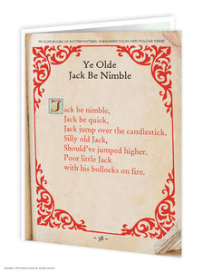 Jack be nimble card