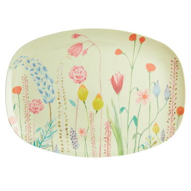 Melamine - Rectangle Plate - Spring Flowers