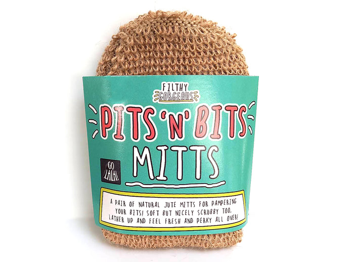 Pits n Bits Mitts A pair of jute mitts