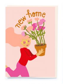 New Home - Girl with plant pot