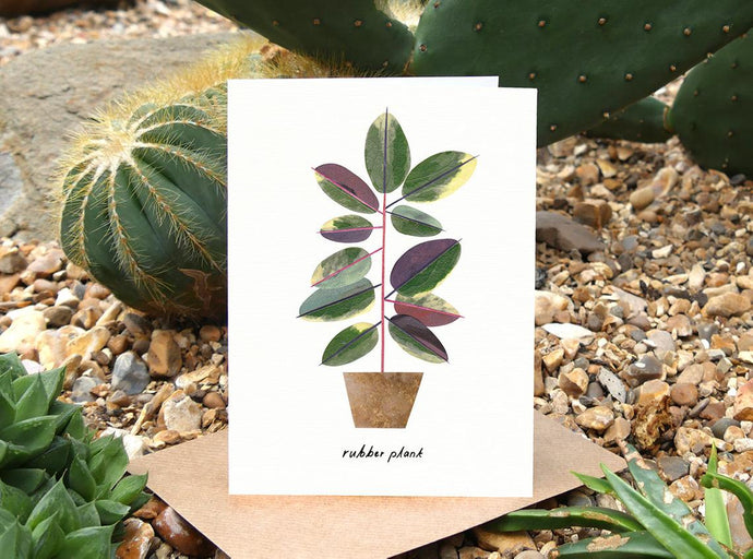 Paperwhale Card - Rubber Plant