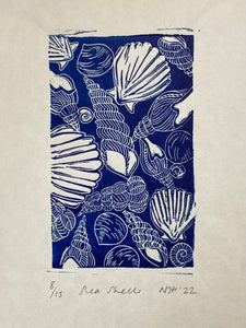 A Dozen Octopus Lino Print A4