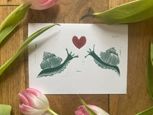 Load image into Gallery viewer, Snail Heart Card