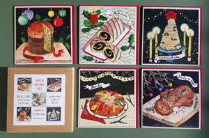 Delphine Jones Christmas European Cakes card pack